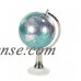 Decmode Contemporary 15 inch cyan marble and plastic globe, Cyan, Silver   566919545